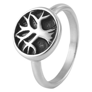 yunnique Tree Of Life Stainless Steel <b>Ring</b> For Women Retro Index Finger Jewelry Simple Unique Design <b>Titanium</b> Steel <b>Ring</b> - Product Image 5