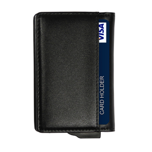 CardHoda Aluminum <b>RFID</b> <b>Wallet</b> Unisex Minimalist Fold Closure Short Card Holder Genuine Leather Lining - Product Image 5