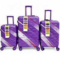 Ensemble de bagages incassables 3 pièces en ABS et PC, valises rigides à 8 roues, bagage à main, sac de voyage à roulettes, vente en gros OEM, directement de l'usine