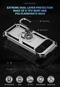 Coque de téléphone antichoc Armor pour Google <span class=keywords><strong>Pixel</strong></span> 6A 7 8 9 10 Pro XL avec anneau magnétique et béquille, étui de protection souple pour l'arrière - Product Image 6