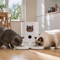 Distributeur automatique intelligent pour animaux de compagnie, distributeur d'eau et de nourriture conforme aux normes européennes, accessoires pour animaux de compagnie, produits pour chiens et chats avec moniteur vidéo à distance