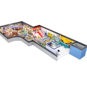 Aire de jeux intérieure en bois et plastique pour enfants, petite aire de jeux avec trampoline, équipement de jeu souple, piscine à balles, usage commercial - Product Image 4