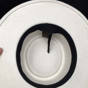 Winter Autumn 100% Wool Felt Flat Top Boater Hat Wholesale 2021 <b>White</b> <b>Fedora</b> Hat Women - Product Image 6