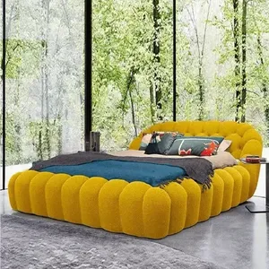 Lit double minimaliste moderne en bois de pin pour filles avec <span class=keywords><strong>sommier</strong></span> à ressorts et rangement, mobilier de couchage portable DUTRIEUX - Product Image 4