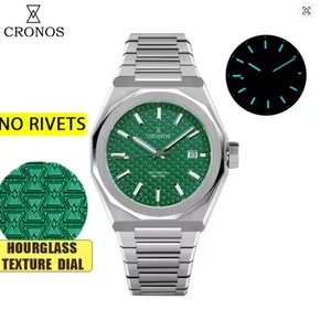 Cronos Luxury Men <b>Watch</b> Stainless Steel 39mm <b>Automatic</b> PT5004 Scale Pattern Sapphire 10ATM See-through Back L6028 - Product Image 1
