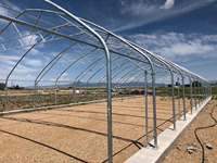 Serres commerciales agricoles à double couche en PE, automatisées, à occultation totale, avec filet d'ombrage tunnel