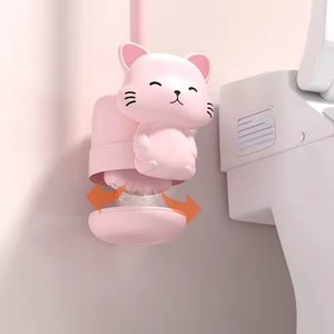 Cute Cartoon Kitten Toilet <strong>Brush</strong> Household Bathroom Cleaning <strong>Brush</strong> Wall-mounted <strong>Floor</strong> Dual-use Models Cleaning Toilet <strong>Brush</strong> - Product Image 3