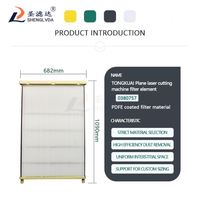 Panneau filtrant en polyester direct usine 0380757, couvercle de dépoussiéreur pour machine de découpe laser