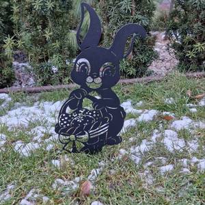 ของตกแต่งสวนรูปกระต่าย 3 มิติ ทำจากเหล็กดัด สำหรับตกแต่งสนามหญ้าในเทศกาลอีสเตอร์ - Product Image 4