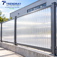 Panneau de mur rideau en polycarbonate résistant aux chocs pour systèmes de sécurité et de barrières protectrices
