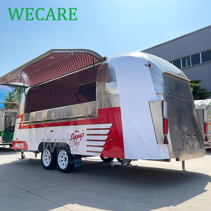 Wecare acier inoxydable foodtruck <span class=keywords><strong>camping</strong></span> cuisine mobile restaurant voiture restauration rapide caravane voiture boisson concession pizza nourriture remorque - Product Image 3