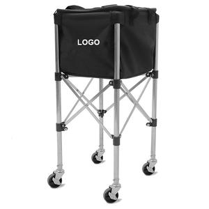 Carrito de recogida de pelota de <span class=keywords><strong>tenis</strong></span> ajustable, cesta de pickleball de <span class=keywords><strong>tenis</strong></span>, carrito de enseñanza plegable de béisbol con ruedas - Product Image 1