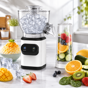 Máquina <span class=keywords><strong>de</strong></span> Hielo Raspado Inalámbrica Recargable 2 en 1, Licuadora <span class=keywords><strong>de</strong></span> Jugos con Vaso Desmontable, Dispositivo para Hacer Hielo en Nieve y Smoothies Caseros - Product Image 1