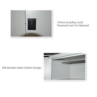 Armoire de casier à double porte de Design moderne de Luoyang pour l'atelier d'école d'hôtel de maison de bureau avec les pieds réglables pour l'usage de chambre à coucher
