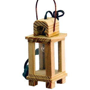 ZICOM Linterna Eléctrica de Madera, Accesorio para Escena de Natividad, 6.3cm, Origen Alemania, Modelo 9069-X047, Decoraciones Navideñas - Product Image 1