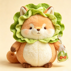Peluche animale en forme <span class=keywords><strong>de</strong></span> <span class=keywords><strong>chou</strong></span>, série <span class=keywords><strong>de</strong></span> poupées mignonnes : Renard, Cochon, Crocodile, Husky, Pingouin, Personnalisable - Product Image 1