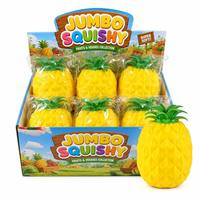 Jouet de décompression en TPR en forme d'ananas géant, à rebond lent, simulation de fruit, vente en gros, logo personnalisé, OEM, soulagement sensoriel du stress