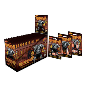 Hete Aanbieding in de Amerikaanse Markt: Mannenverbetering 3D Rhino Black Bull Capsule 3D Kartonnen Displaydoos met Plastic Afdekking - Product Image 5