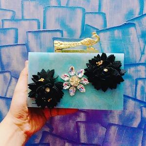 กระเป๋าคลัทช์หินแฮนด์เมดอินเดีย,กระเป๋าปาร์ตี้สวยงามกระเป๋าถือ - Product Image 2