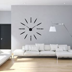 Commercio all'ingrosso moderno di <span class=keywords><strong>grandi</strong></span> dimensioni arte 3D fai da te autoadesivo della parete <span class=keywords><strong>adesivi</strong></span> orologio - Product Image 5