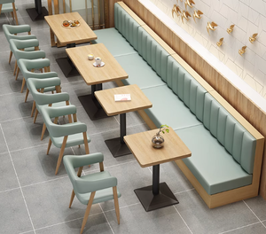 Asientos de Esquina de Cuero Personalizados para Restaurante Moderno, Sofá de Lujo para Restaurante, Conjunto de Sofás de Alta Calidad - Product Image 1