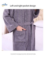 Peignoir en tissu éponge tricoté personnalisé avec logo en gros, peignoir pour femmes et hommes, peignoir tendance pour femmes, pyjama pour femmes