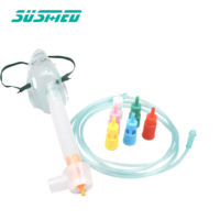 Masque venturi réglable à oxygène jetable avec 6 connecteurs venturi colorés