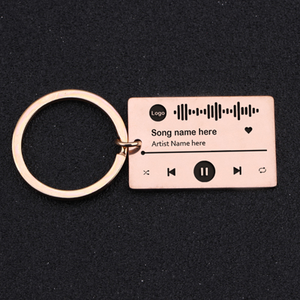 Llavero de reproductor de música personalizado a la moda grabado con su canción favorita para bodas aniversarios regalos de navidad - Product Image 1