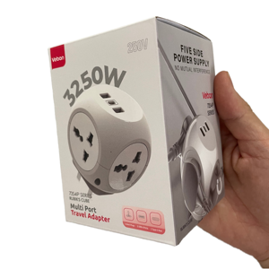 4-Outlet UK <b>Plug</b> Travel <b>Adapter</b> Type-C Port Fast Wall Charger for Mobile Phones Laptops Earphones Smart Watch-18W Output <b>Power</b> - Product Image 2