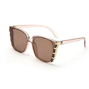 Wholesale Italian Sunglasses Oversized Newest Custom Brand Logo Vintage Sunglasses Cateye Square Sunglasses
