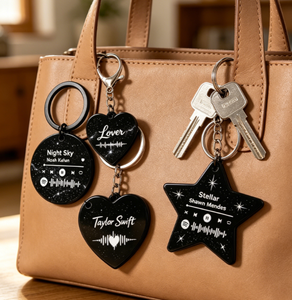 Llavero de metal personalizado al por mayor <span class=keywords><strong>con</strong></span> código musical, placa de canción, etiqueta de música <span class=keywords><strong>Spotify</strong></span>, nombre de canción y artista, ideal como regalo - Product Image 3