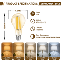 Ampoule LED A23 en verre E26/B22, 17W, 5000K, blanc doux, Ra90, dimmable, 15000 heures, prix d'usine, pour salon