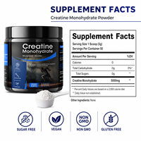 Créatine monohydrate en poudre micronisée, renforce l'immunité, augmente la masse musculaire, compléments pré-entraînement, étiquette claire, fabricant pour adultes