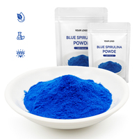 Poudre de Phycocyanine Naturelle de Qualité Alimentaire, Extrait de Spiruline, Colorant Bleu Soluble dans l'Eau pour Boissons et Pâtisseries, Échantillon Disponible