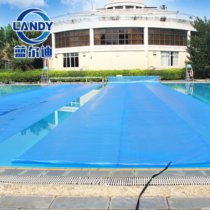 ผ้าคลุมสระว่ายน้ำ Landy สีฟ้า ผลิตจากฟิล์ม PE หนาพิเศษ ป้องกันฝุ่น ป้องกันรังสียูวี สำหรับสระว่ายน้ำ - Product Image 1