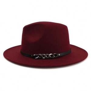 X3021 Sombrero Fedora Unisex de Lana, Gorra Jazz, Sombrero Panamá de Lana Degradado, Sombrero de Fieltro con Impresión Digital - Product Image 5