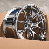 Rines Monobloque de Aluminio Cromado Plateado Forjado 5x120 5x114.3 de 18 19 20 21 22 Pulgadas para Porsche Mustang BMW M4 E92 F30 G20 G80