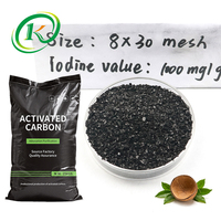 L'usine utilise des coquilles de noix de coco pour produire du charbon actif, un adsorbant pour l'aquaculture.