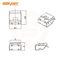 Klip Kabel Surya Stainless Steel Soeasy Grosir, Penjepit Kabel PV, Penjepit Kabel Panel Surya, Pengatur Kabel Rel, Manajemen Kabel 90 Derajat
