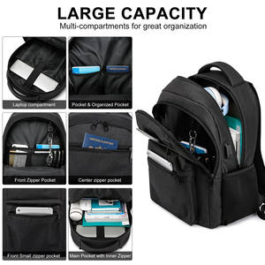 Sac à dos scolaire <span class=keywords><strong>pour</strong></span> adolescents garçons 15,6 pouces avec port de charge USB, antivol, résistant à l'eau, <span class=keywords><strong>pour</strong></span> étudiants, professionnels et hommes d'affaires - Product Image 5