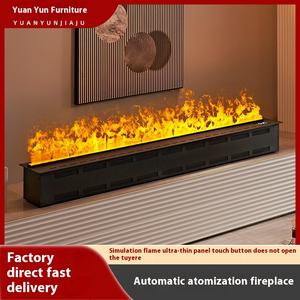 <span class=keywords><strong>Chimenea</strong></span> eléctrica inteligente de estilo francés, mueble de TV, Control remoto, Humidificador Digital para el hogar, pared de fondo de llama Artificial Popular - Product Image 2