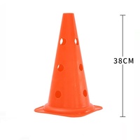 Conos de Entrenamiento de Fútbol OEM de 38 cm, Coloridos, de PE, con Orificios, para Entrenamiento de Agilidad en Fútbol Infantil, con Logotipo Personalizado