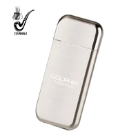 Vente en gros Ultra-mince Meule Métal Gaz Butane Flamme Briquet Gonflable Logo Laser Publicité Cigare Briquets