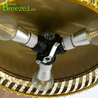 Ventilador de techo con luz LED personalizable de 110V, 5 aspas de madera, acabado dorado, Control remoto tradicional moderno para uso en el baño de la villa