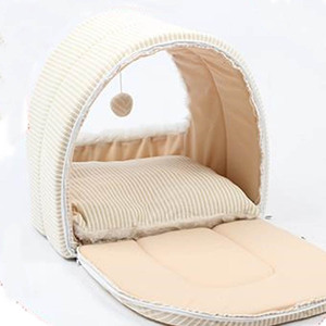 Adorable jaulas trasportines y casas gato de <span class=keywords><strong>Casa</strong></span> <span class=keywords><strong>cueva</strong></span> 100% algodón gato perrera con pelota de juguete - Product Image 3
