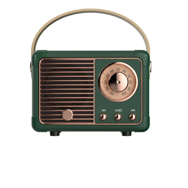 Portable 3W Type-C 5.3 USB Retro for Bluetooth Speaker with TF Card AUX FM Radio 10M Range for Home & Outdoor Use Smart Speakers