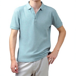 T-shirt à manches courtes en jersey bleu clair pour homme, respirant, avec poche, coupe classique, couleur unie, motif décontracté, vêtements de sport d'extérieur - Product Image 1