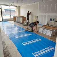 Film de protection de sol en OPP en rouleau grand format, couverture jetable robuste pour travaux de rénovation de bâtiments commerciaux