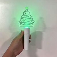 Bâton lumineux en acrylique avec 15 couleurs au choix, personnalisable, alimenté par piles, adapté aux fêtes de Noël et aux soirées musicales