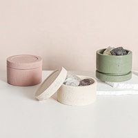 Diffuseur d'arômes en pot en céramique d'huile essentielle naturelle pure et cristal brut parfumé au parfum de maison avec étiquette personnalisée